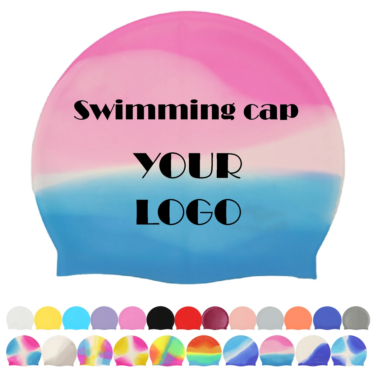 Professional Color silicone Swim Cap MOQ 30PCS 1