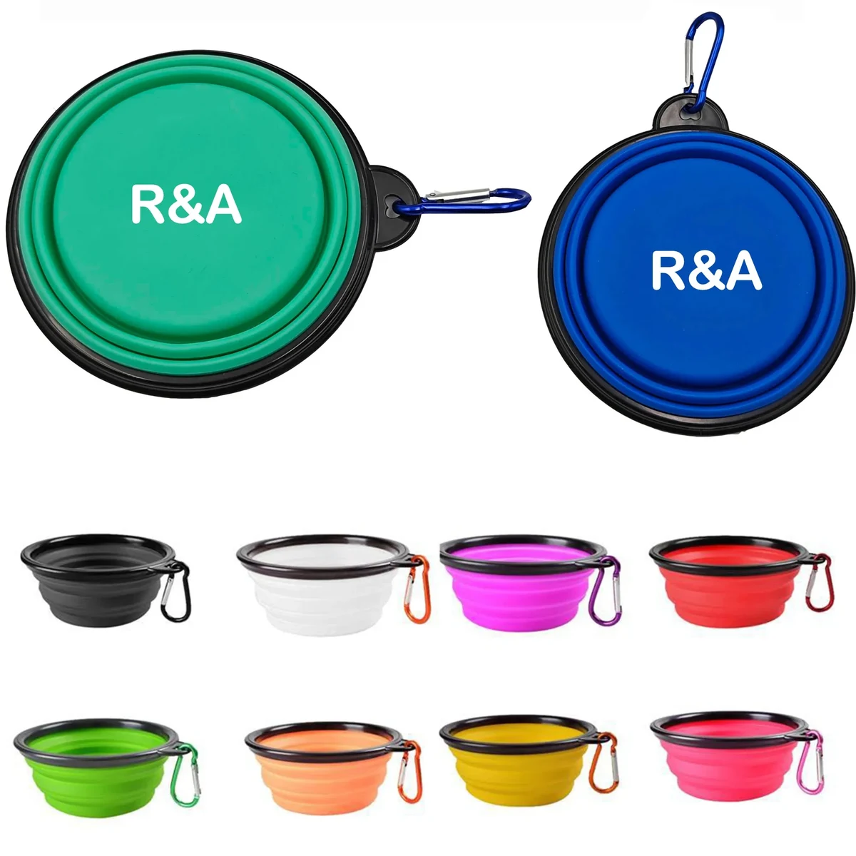 12 OZ Collapsible Dog Bowl with Carabiner 1