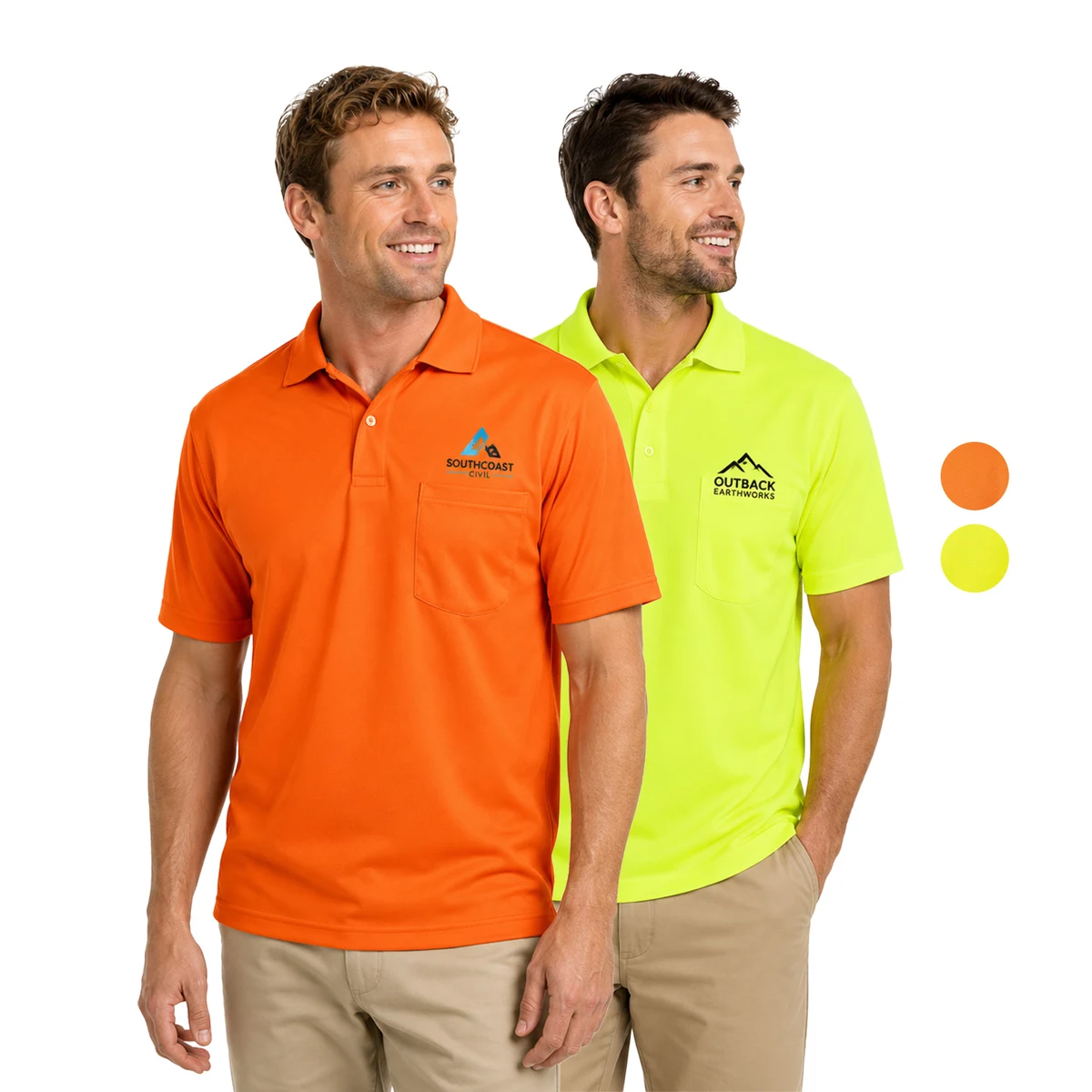 Hi Viz Non-ANSI Safety Workwear Polo w/ Pocket 1