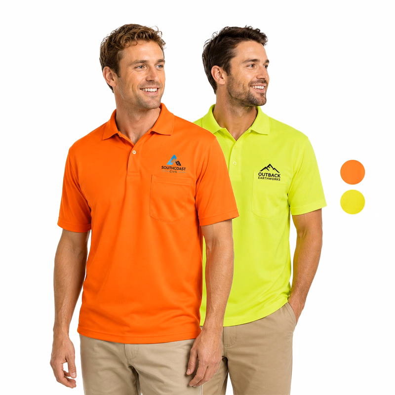 Hi Viz Non-ANSI Safety Workwear Polo w/ Pocket