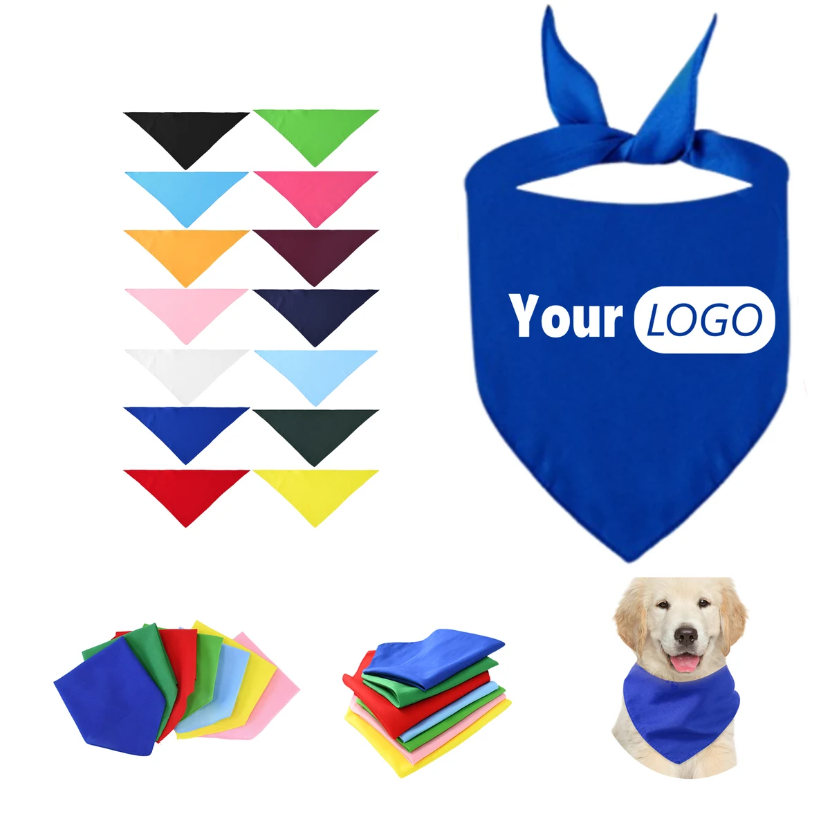 17.7 Inch Soft Triangle Pet Bandana 1