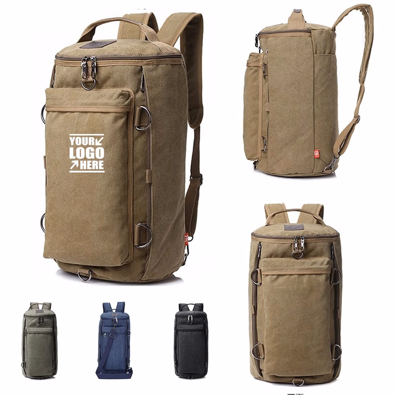 Oversized Heavy Duty Canvas Travel Duffel Backpack