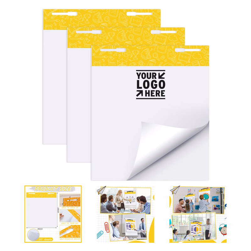 25" x 30" 20 Sheets Large Sticky Easel Pad Flip Chart Paper