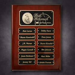 Rosewood Piano Finish Perpetual Plaque
