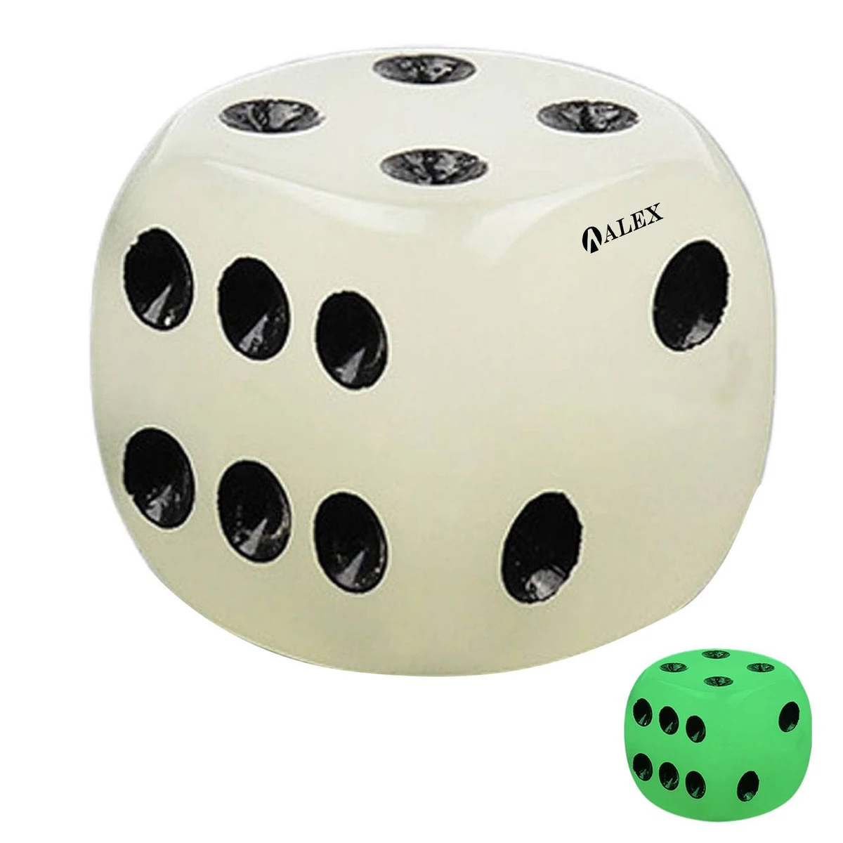 6 Sided Luminous Round Corner Acrylic Dice for Party Games 1