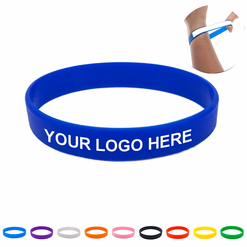 Custom Logo Multi-Color Silicone Sports Wristband