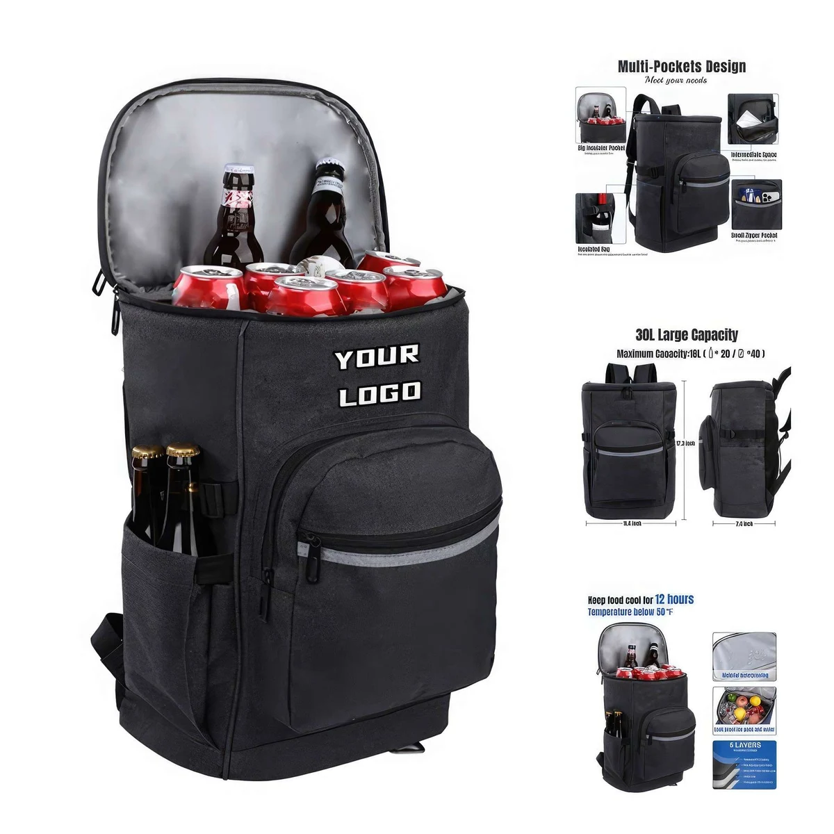 30L Insulated Picnic Backpack Cooler Bag 1