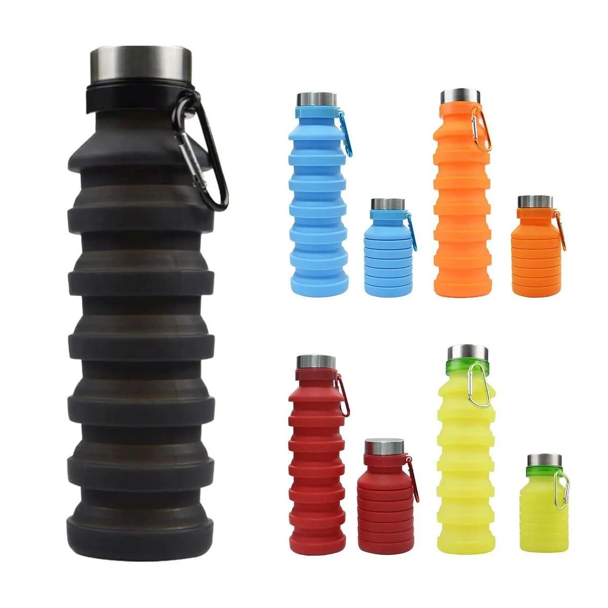19.3 Oz Foldable Silicone Water Bottle 1