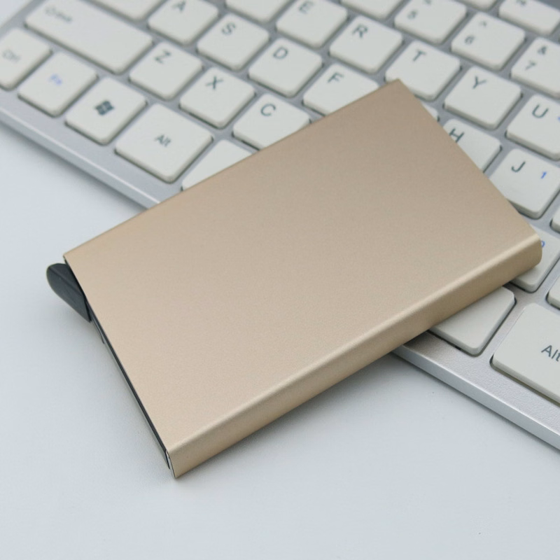Aluminum Rfid Blocking Automatic Pop-Up Bank Card Box