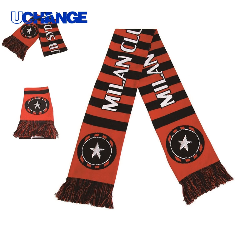 Double-Sided Jacquard Stadium Scarf with Fringe