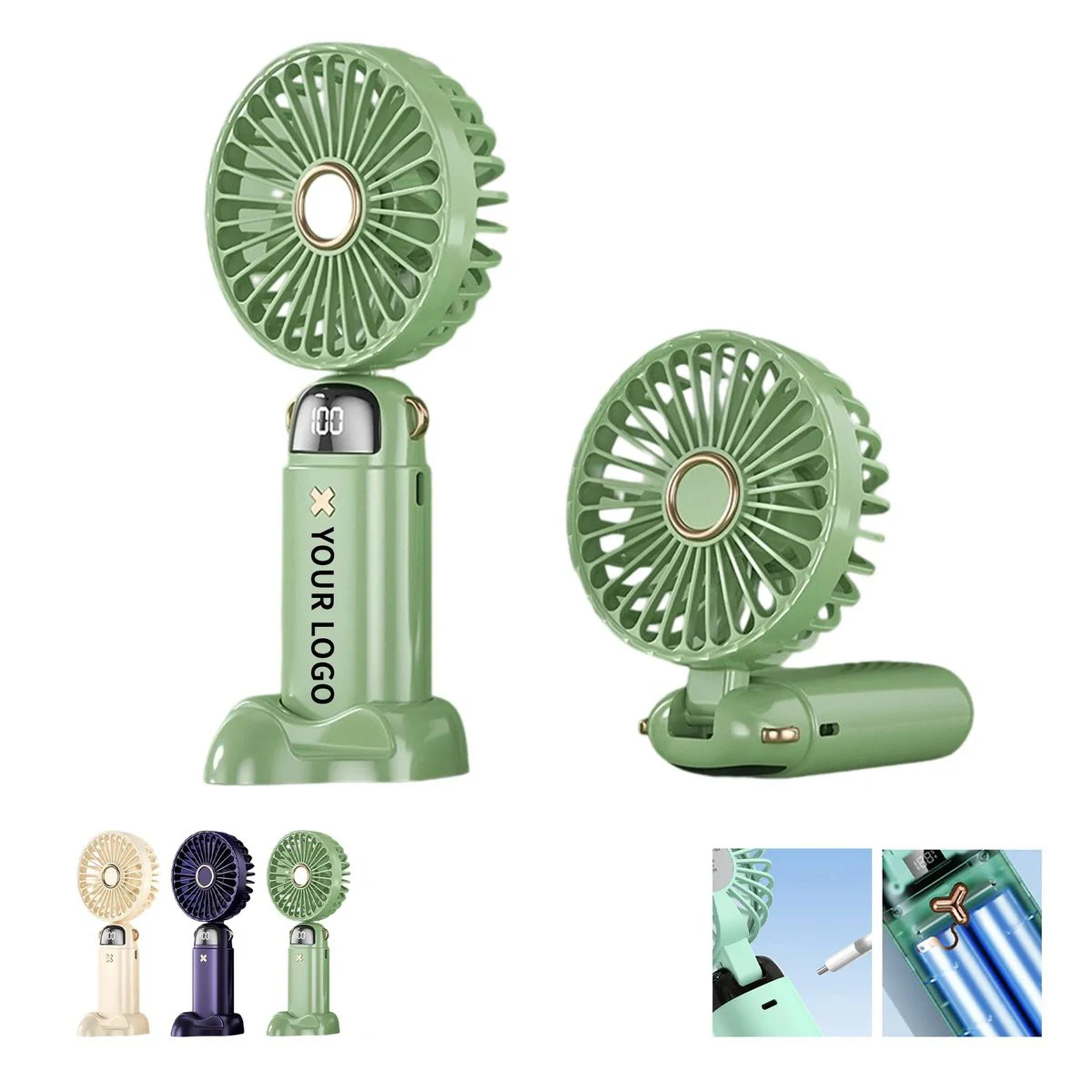 Foldable USB Fan with Five Speed Modes 1