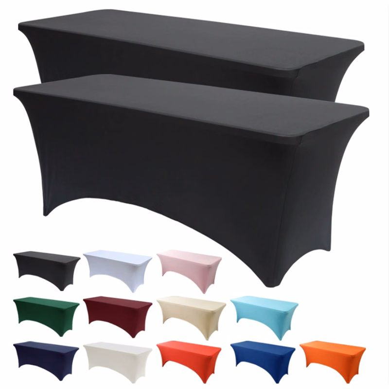Stretch Table Cover With Square Tablecloth