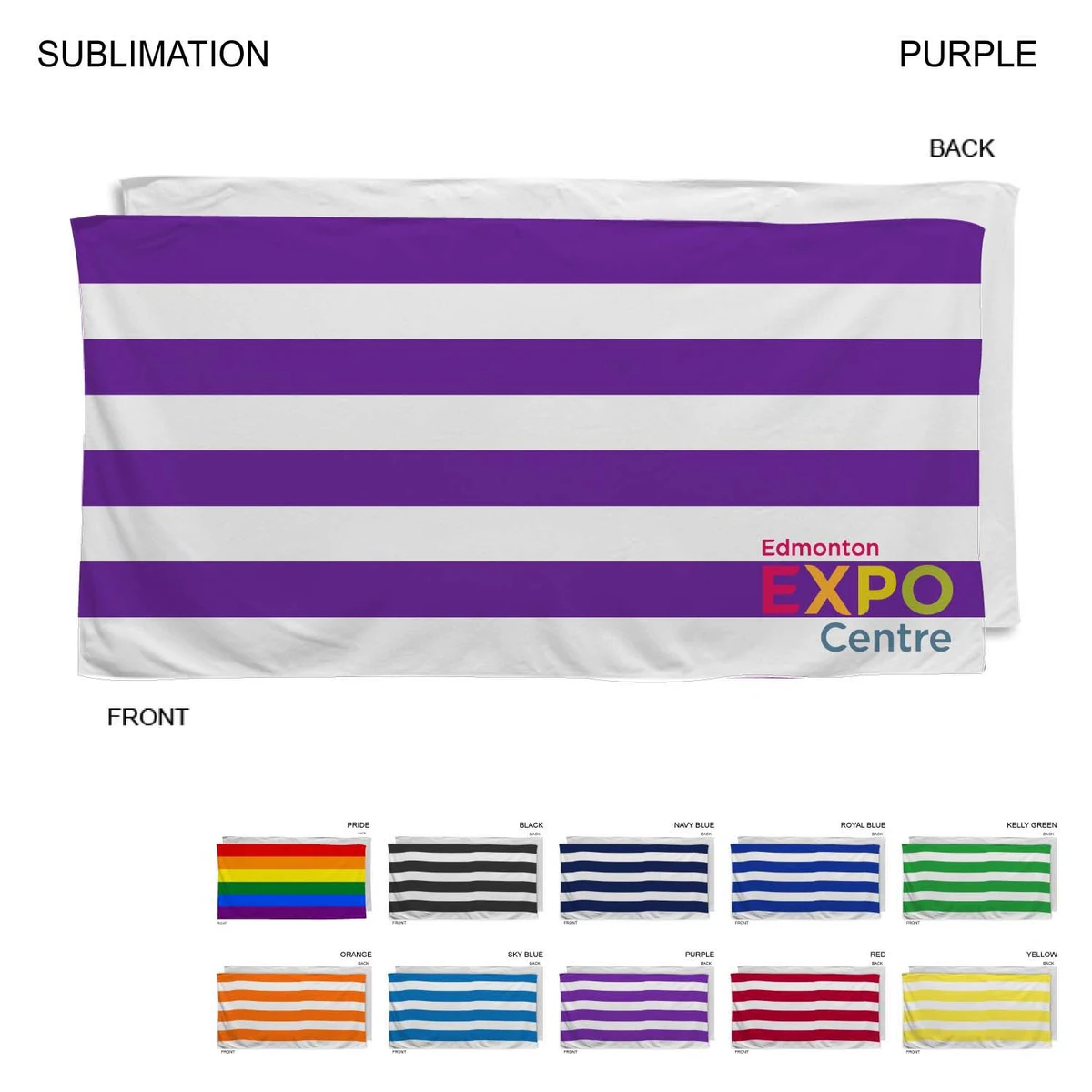 Cabana Stripe Sublimated, Absorbent Microfiber Dri-Lite Terry Beach, Shower Towel, 30x60 1
