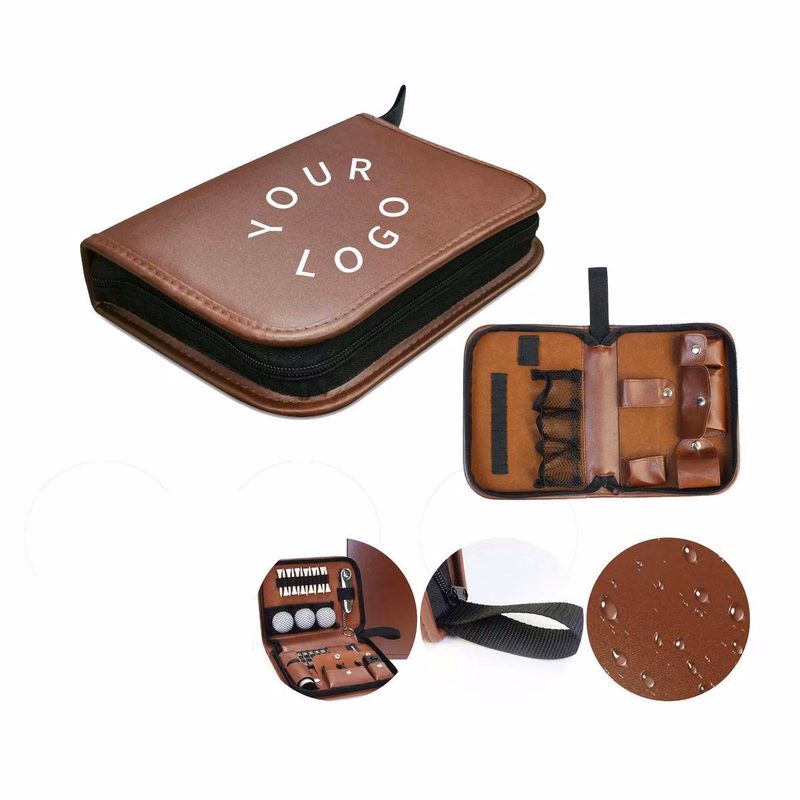 PU Leather Golf Accessories Bag for Gear Storage