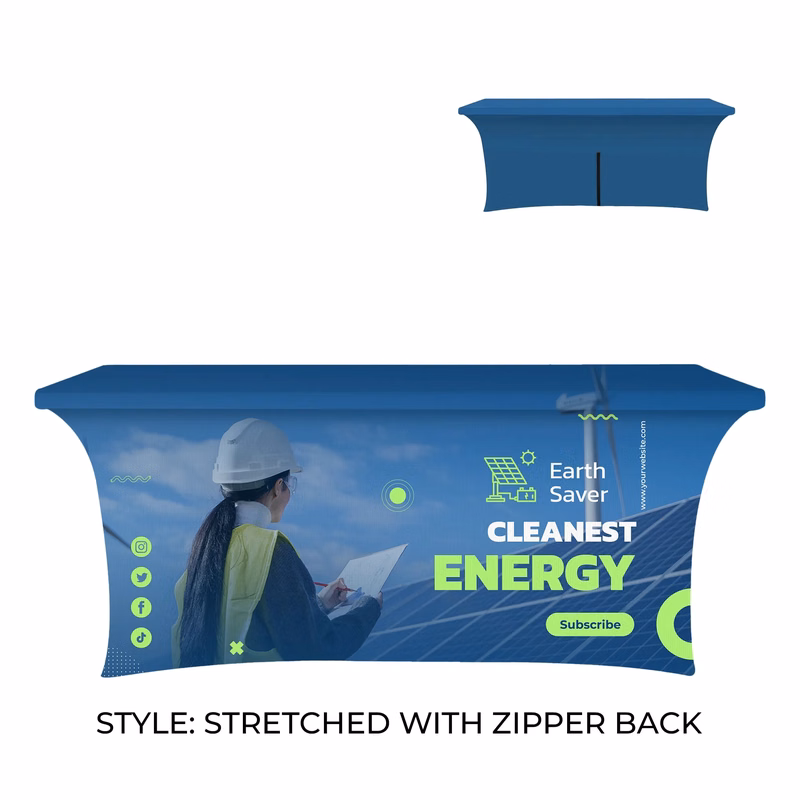 6' RPET Table Cover STRETCHED