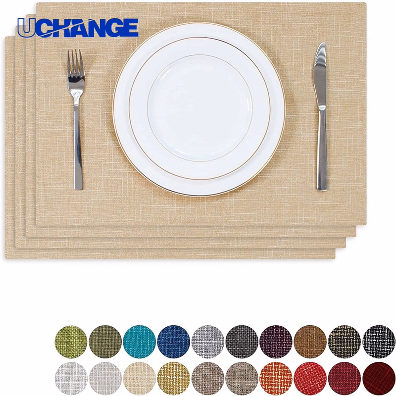 Natural Linen Dining Placemats for Table Decoration