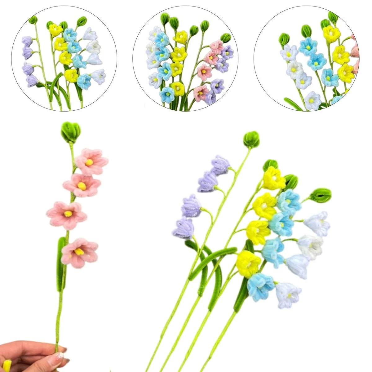 Fuzzy Plush Artificial Flowers 1