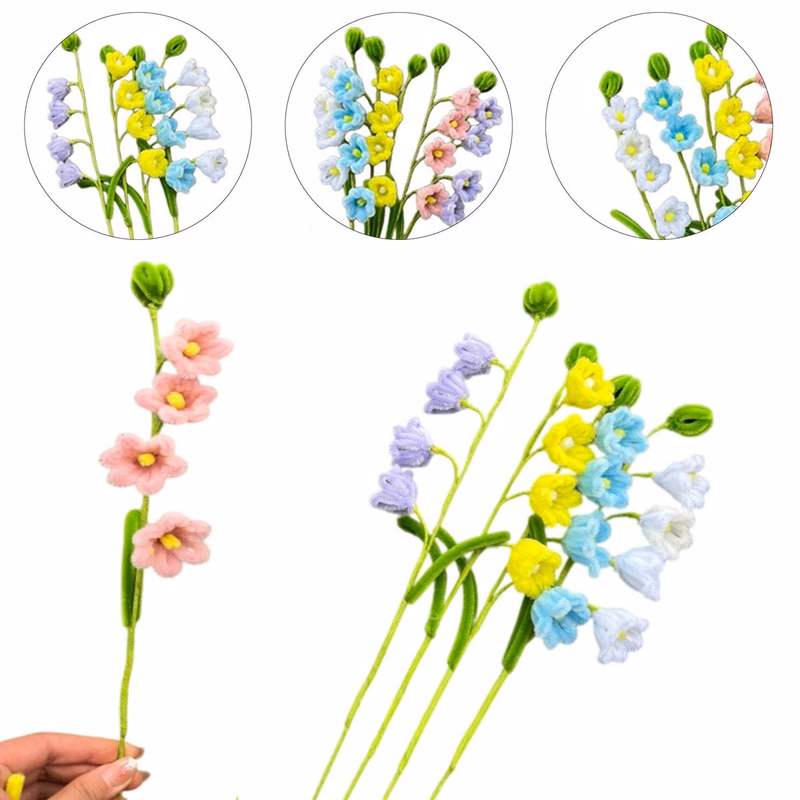 Fuzzy Plush Artificial Flowers