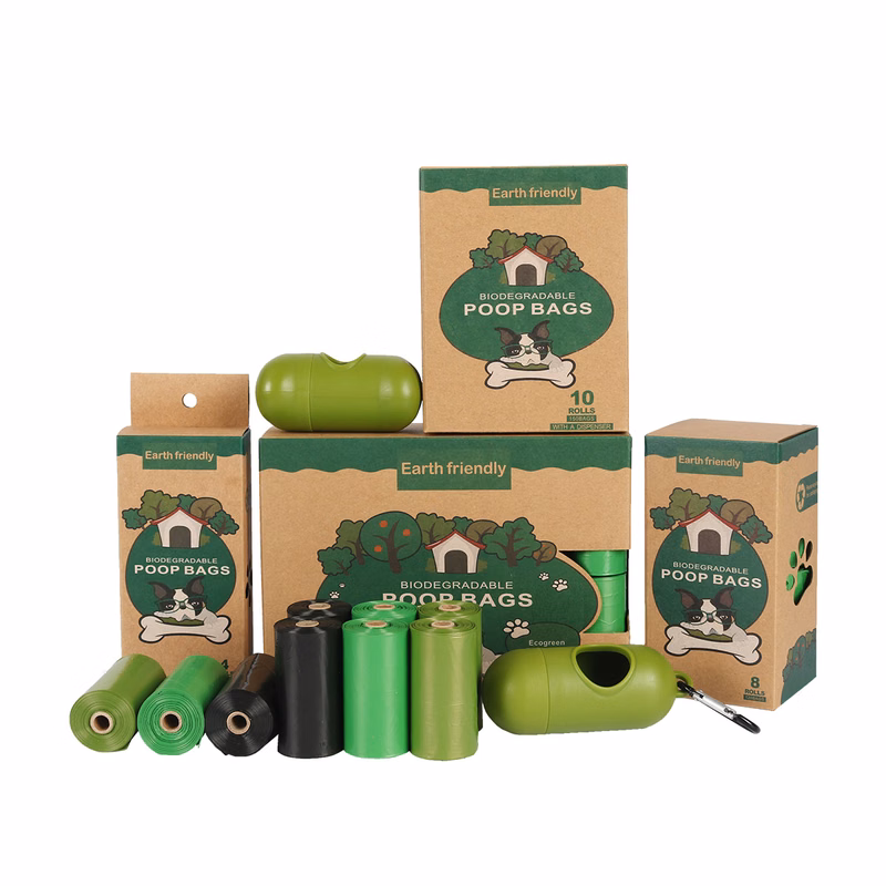 Dog Poop Bag Holder Dispenser with Metal Carabiner Clip