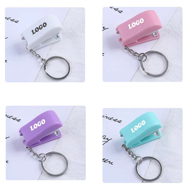 Portable Paper Binding Binder Mini Stapler w/Keychain 1