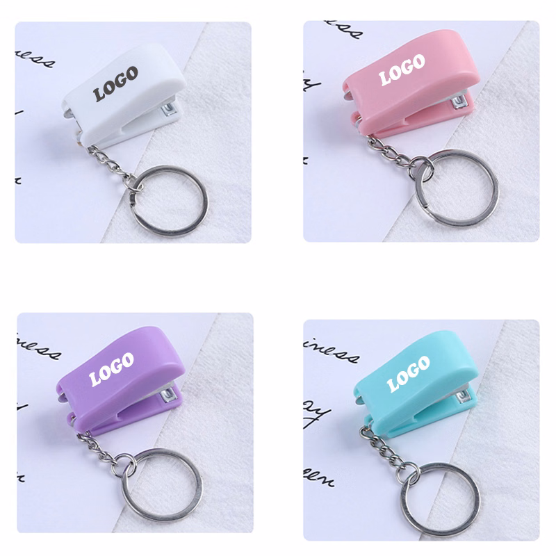 Portable Paper Binding Binder Mini Stapler w/Keychain