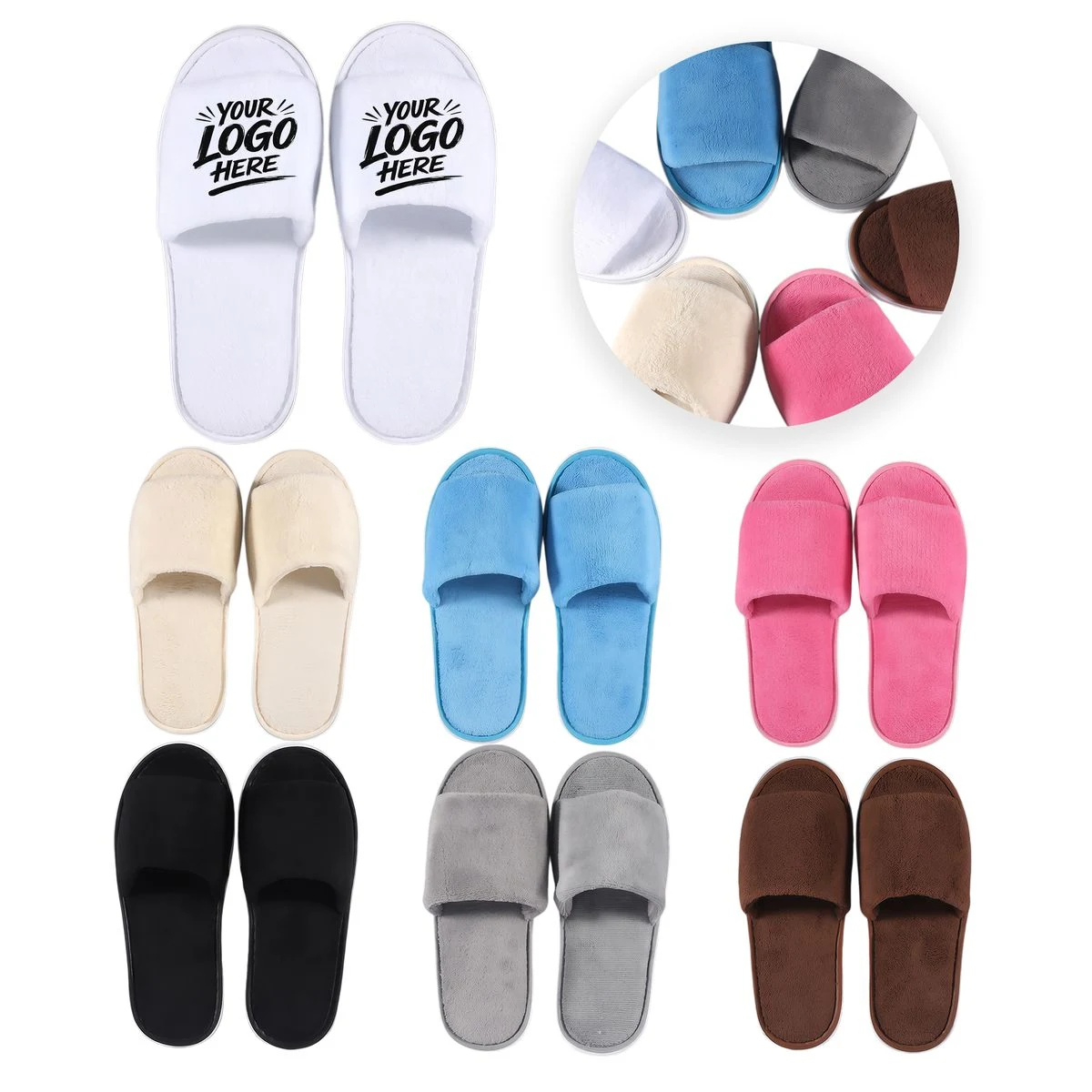 Non Slip Disposable Spa Slippers Hotel Guest Use 1
