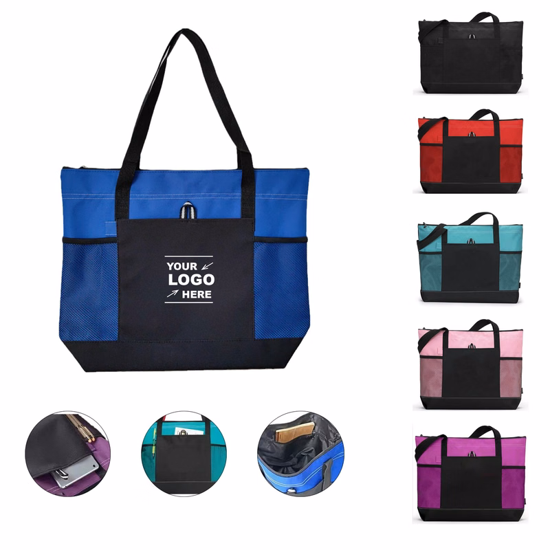 Large Capacity Oxford Business Tote With Zipper