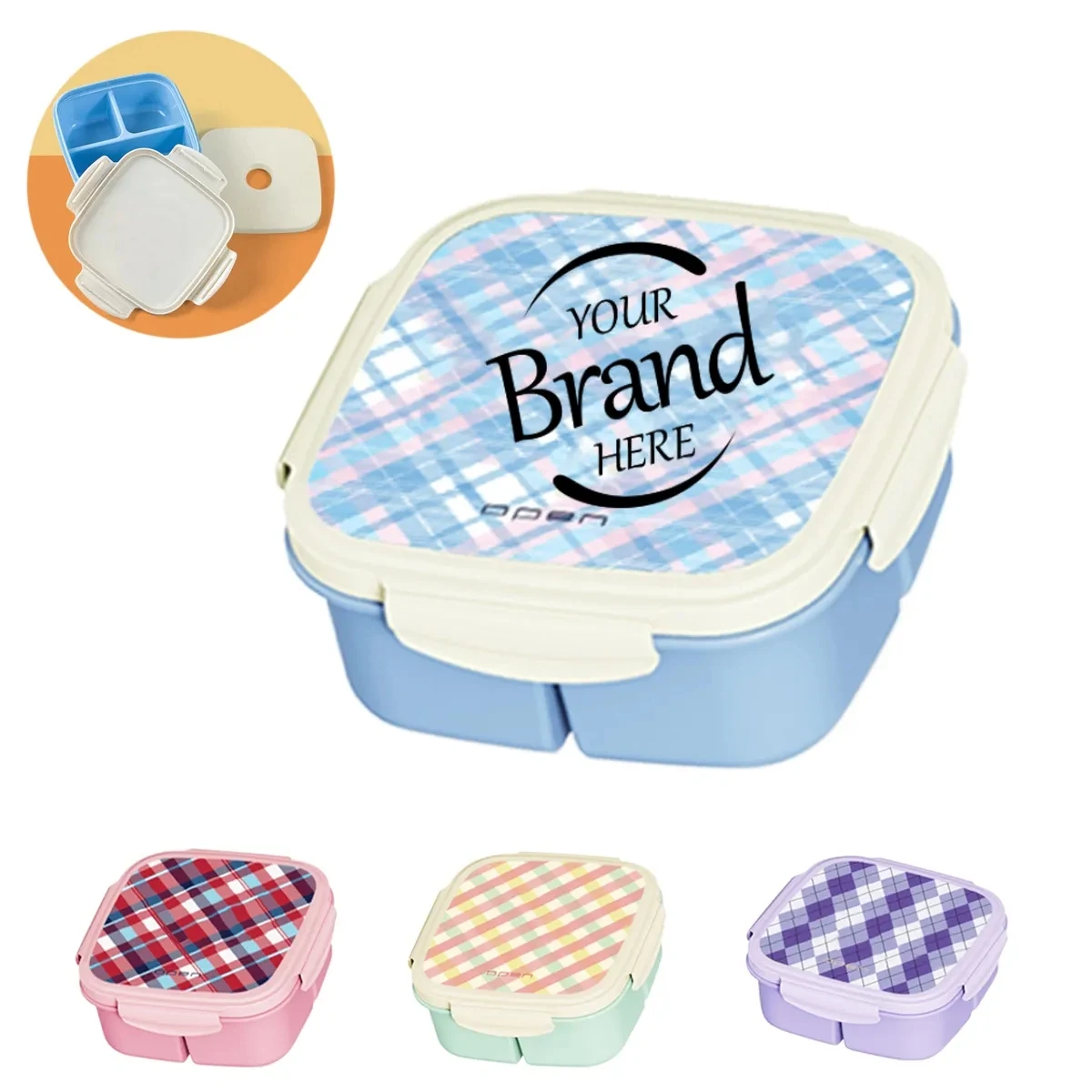 Checkered Bento Lunch Boxes 1