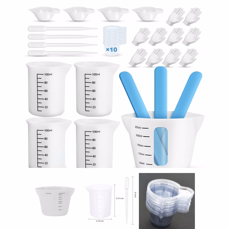 Silicone Resin Measuring Cups Tool Kit
