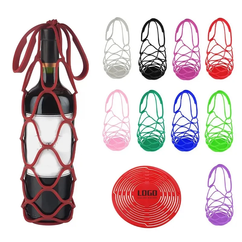 Silicone Wine Bottle Carrying Bag with Handle 1