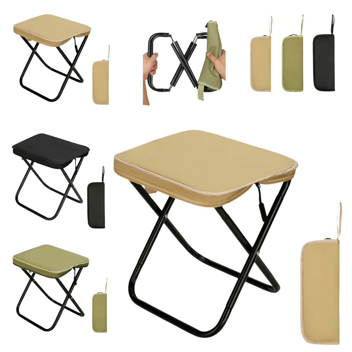 ?Custom Logo Folding Stool-Double Oxford Fabric 1