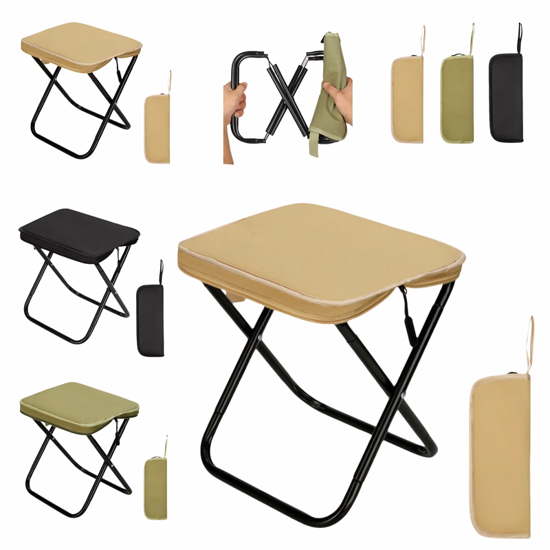 ?Custom Logo Folding Stool-Double Oxford Fabric