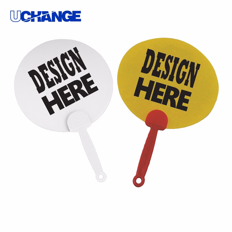 Plastic Hand-Cranked Promotional Fan