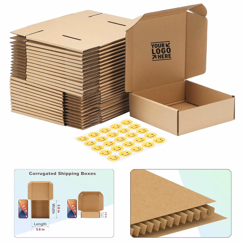 6x6x2 Inches Small Corrugated Packing Literature Mailer Cardboard Shipping Box