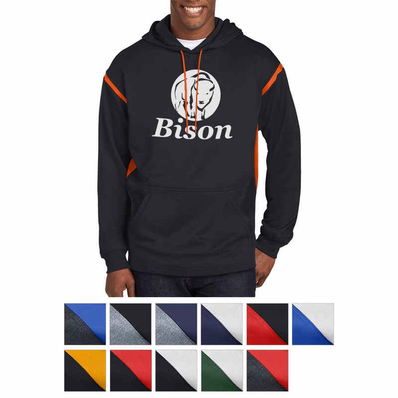 Sport-Tek® Tech Fleece Colorblock Hooded Sweatshirt