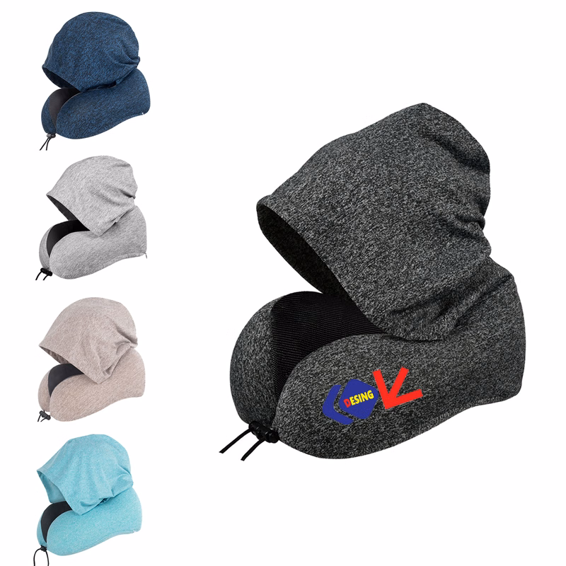 Customizable Hooded Travel Neck Pillow
