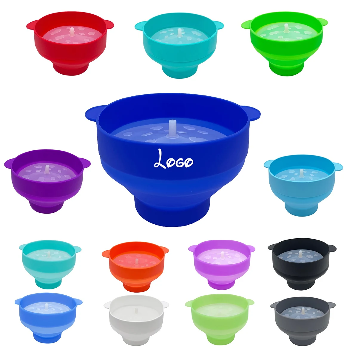 Silicone Popcorn Bowl With Lid 1
