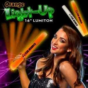 Orange 16" LED Lumiton Baton 1