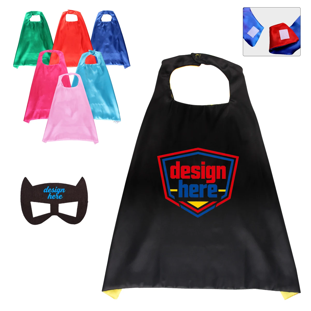 Deluxe Kids Superhero Costume Set with Cape and Mask 1