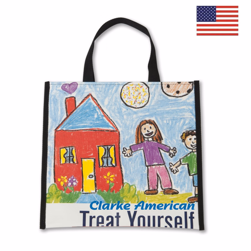 Marquee Recycled Banner Tote Bag 14x13"