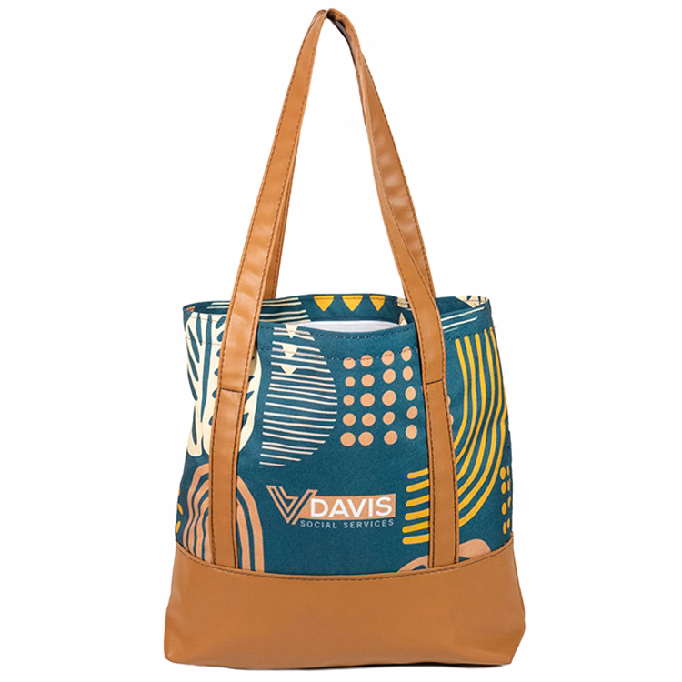 Small Full Side Gusset Full Wrap Bottom Reinforcement Tote (12"H x 14"W x 4"D)