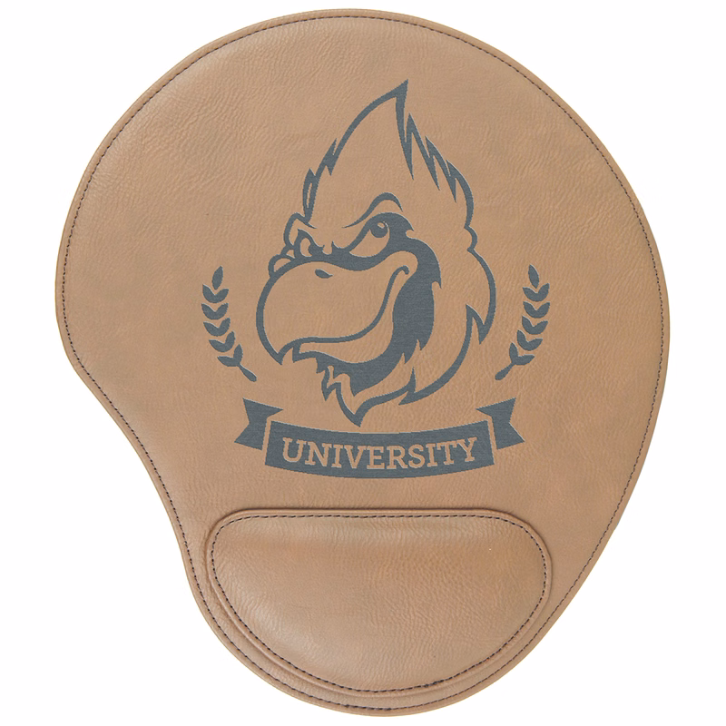 Dark Brown Leatherette Mouse Pad