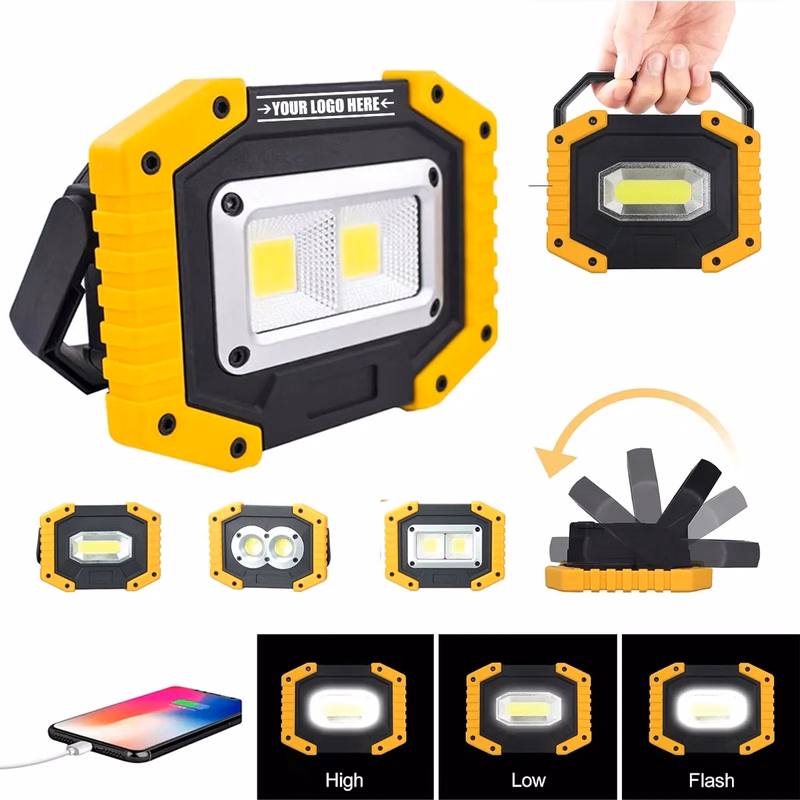 30W Portable  Rechargeable LED Work Light with phone charge