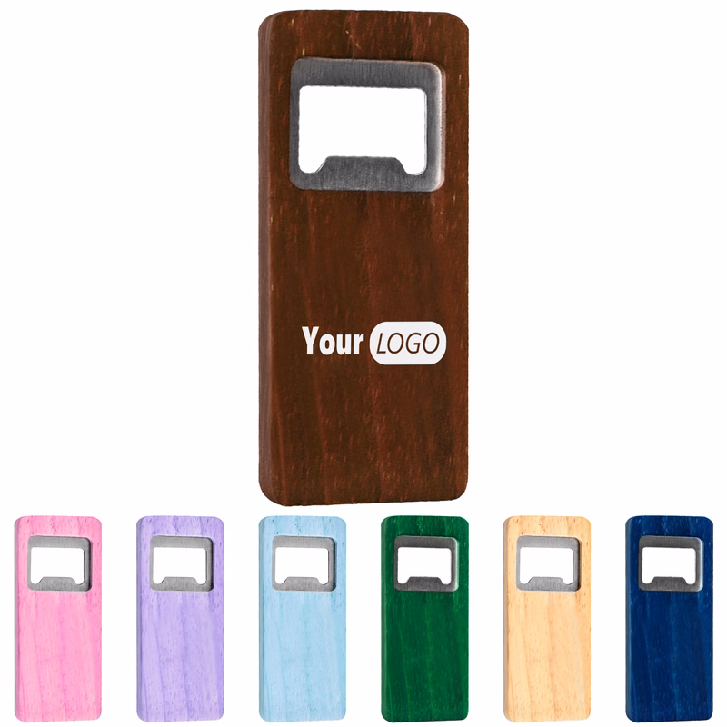 Wood Sleek Custom Flat Bottle Opener
