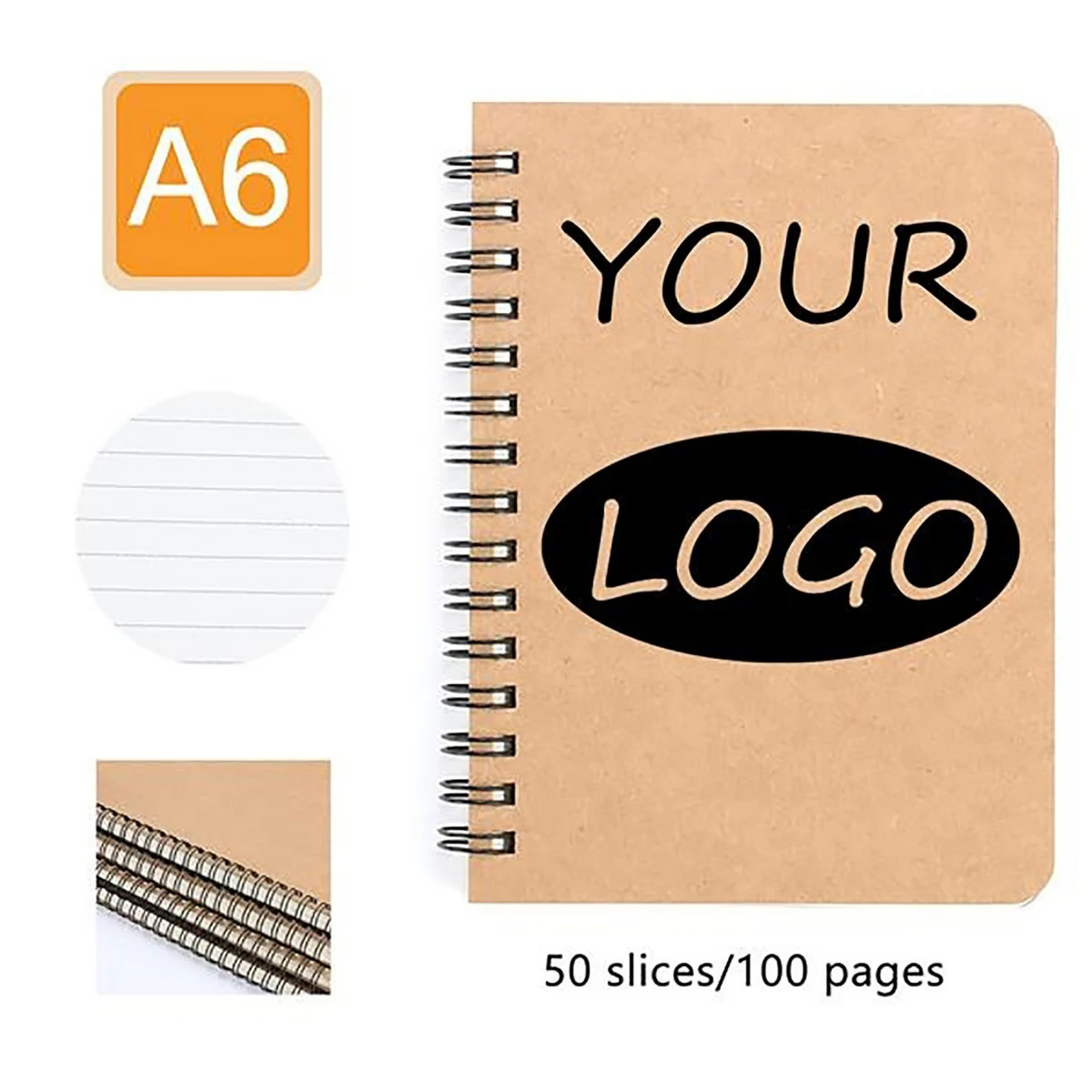A6 Kraft Paper Spiral Bound Notebook 1