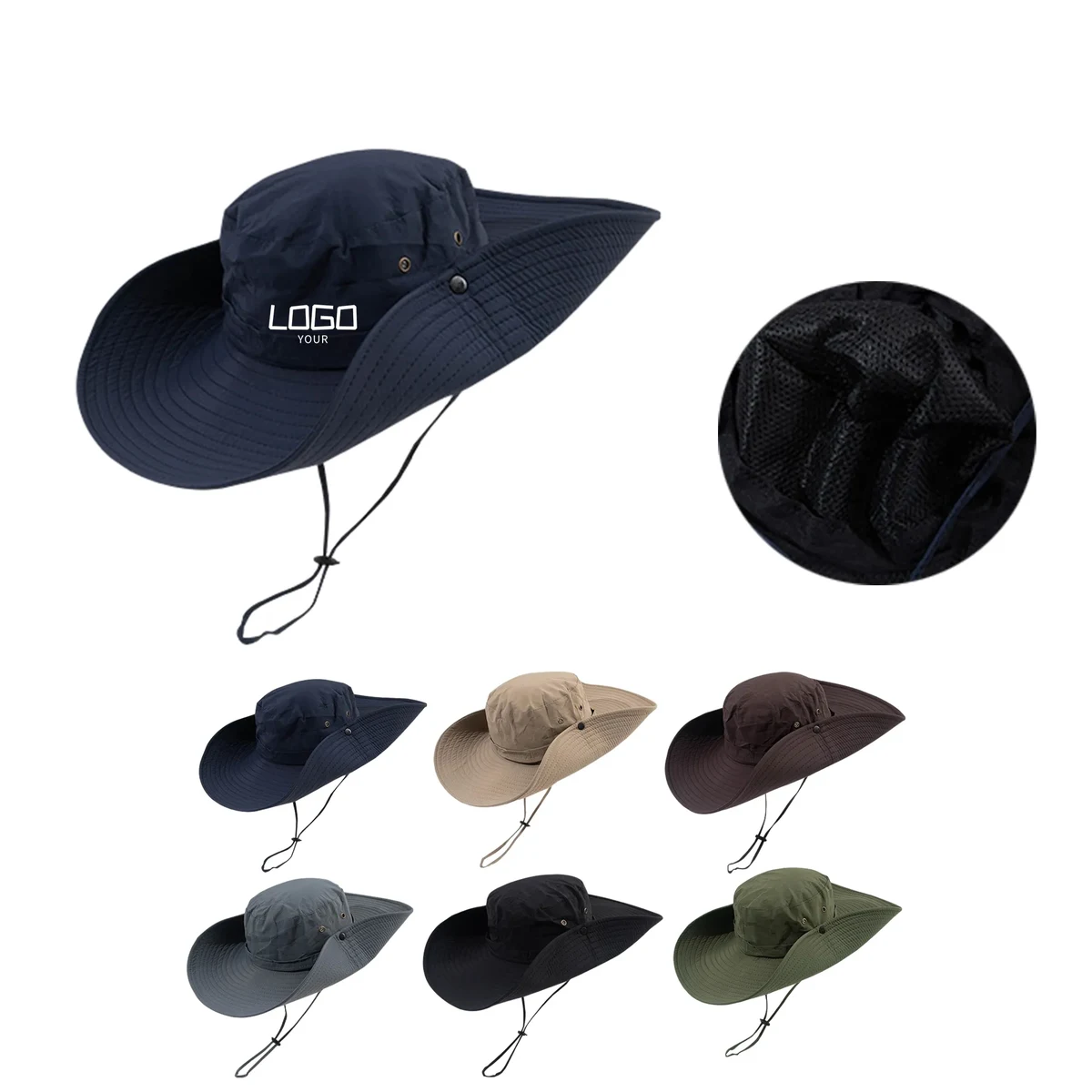 Camping Outdoor Protection Wide Brim Bucket Hat 1