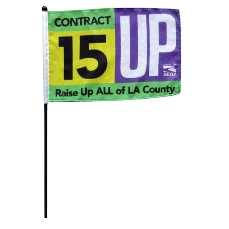 12x18in Stick Flags - Custom Printed - Polyester 1