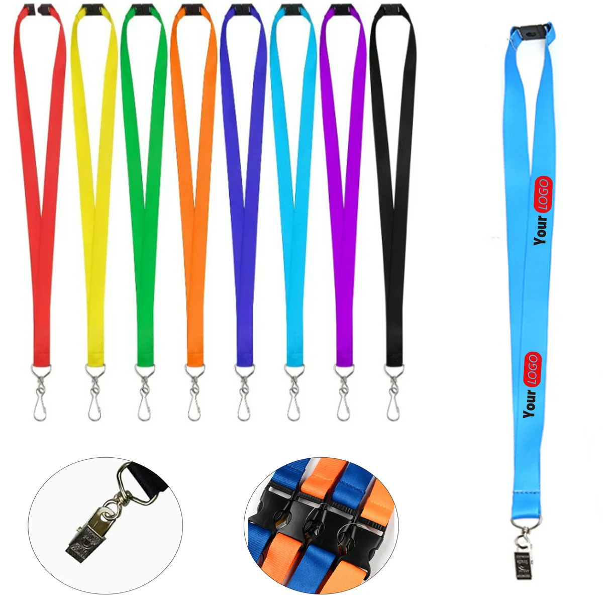 Polyester Full Color Lanyards Featuring Safety Breakaway 1