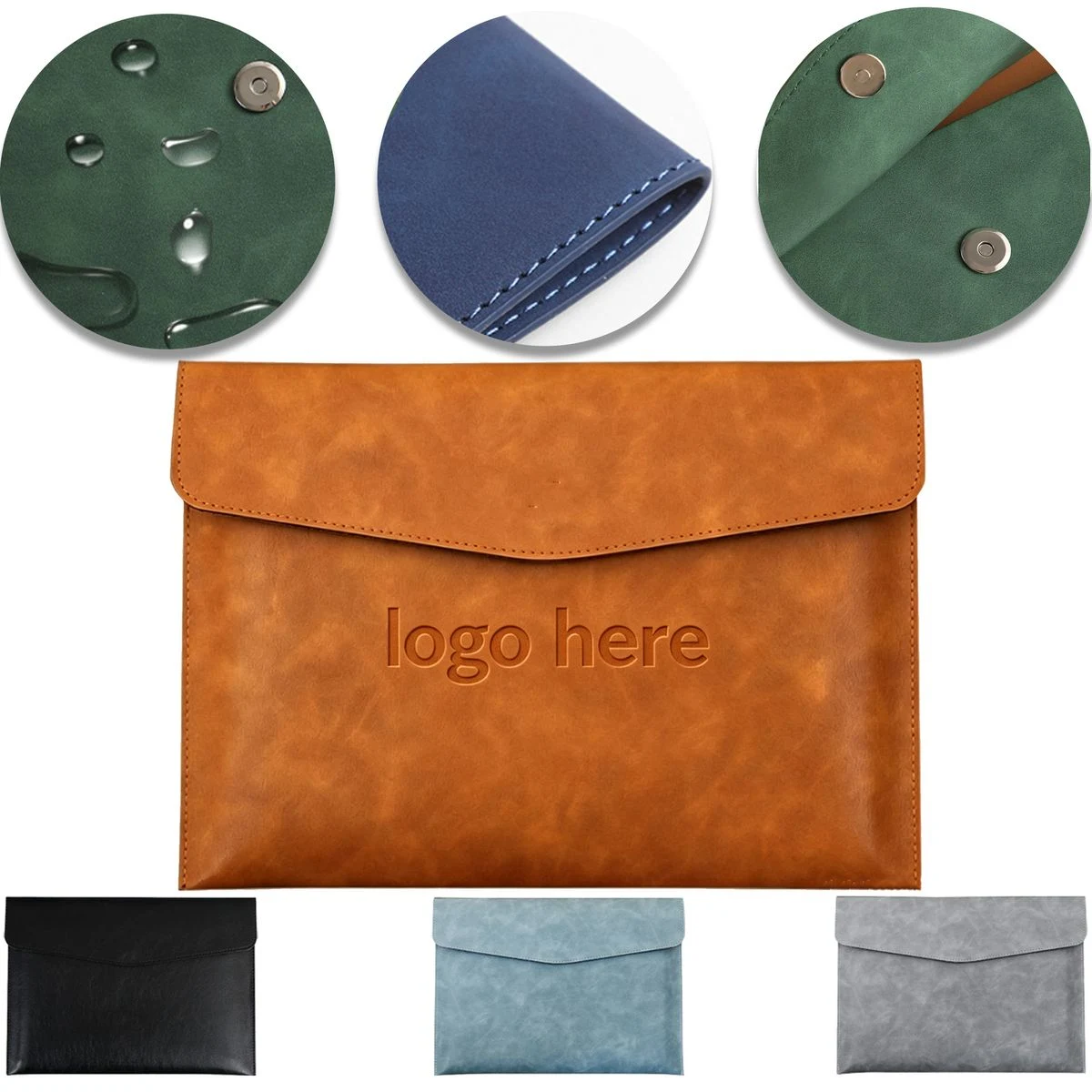 13.3 by 9.3 Inches Leather File Organizer 1