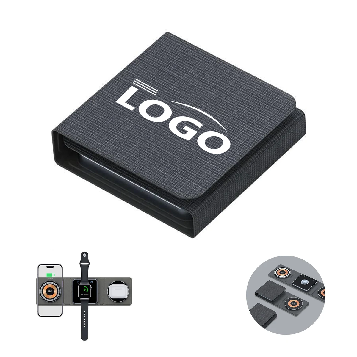 3-in-1 Magnetic Fast Wireless Charger, Foldable Design 1